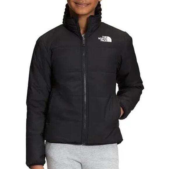 The North Face Reversible Black Mossbud Jacket Girls‎ Size M(10) - Picture 1 of 7